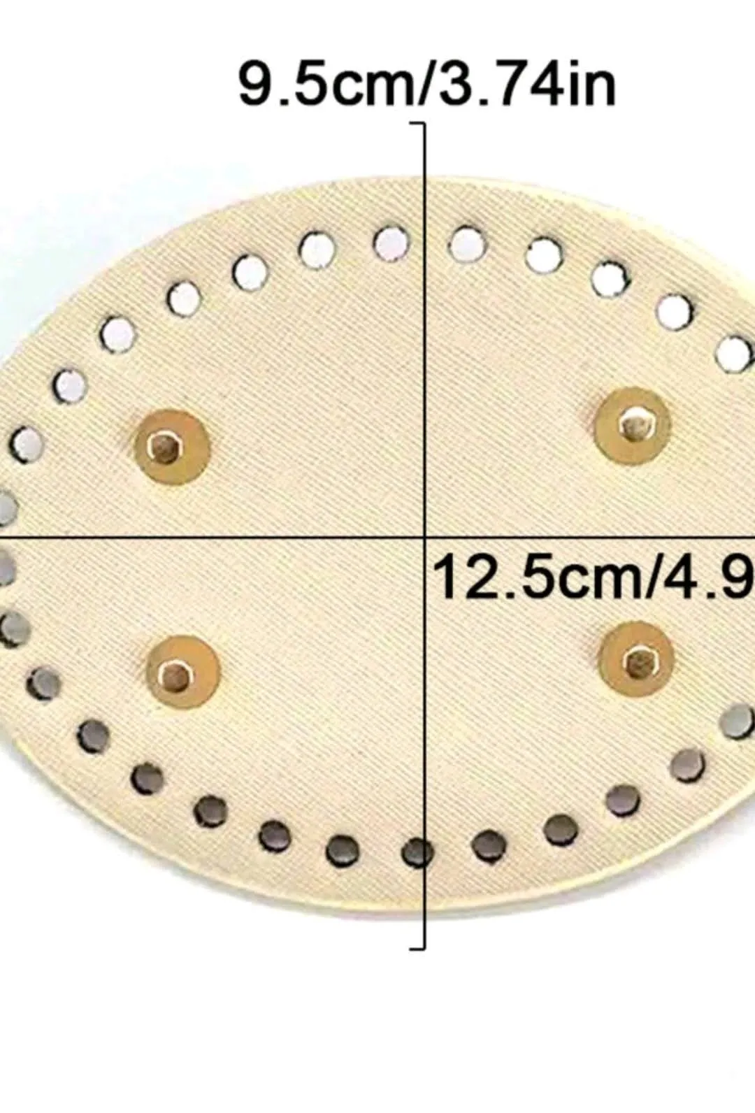 Base Ovalada Perforada con 4 remaches - Imagen 3