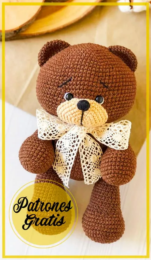 Patrón oso peluche amigurumi a crochet