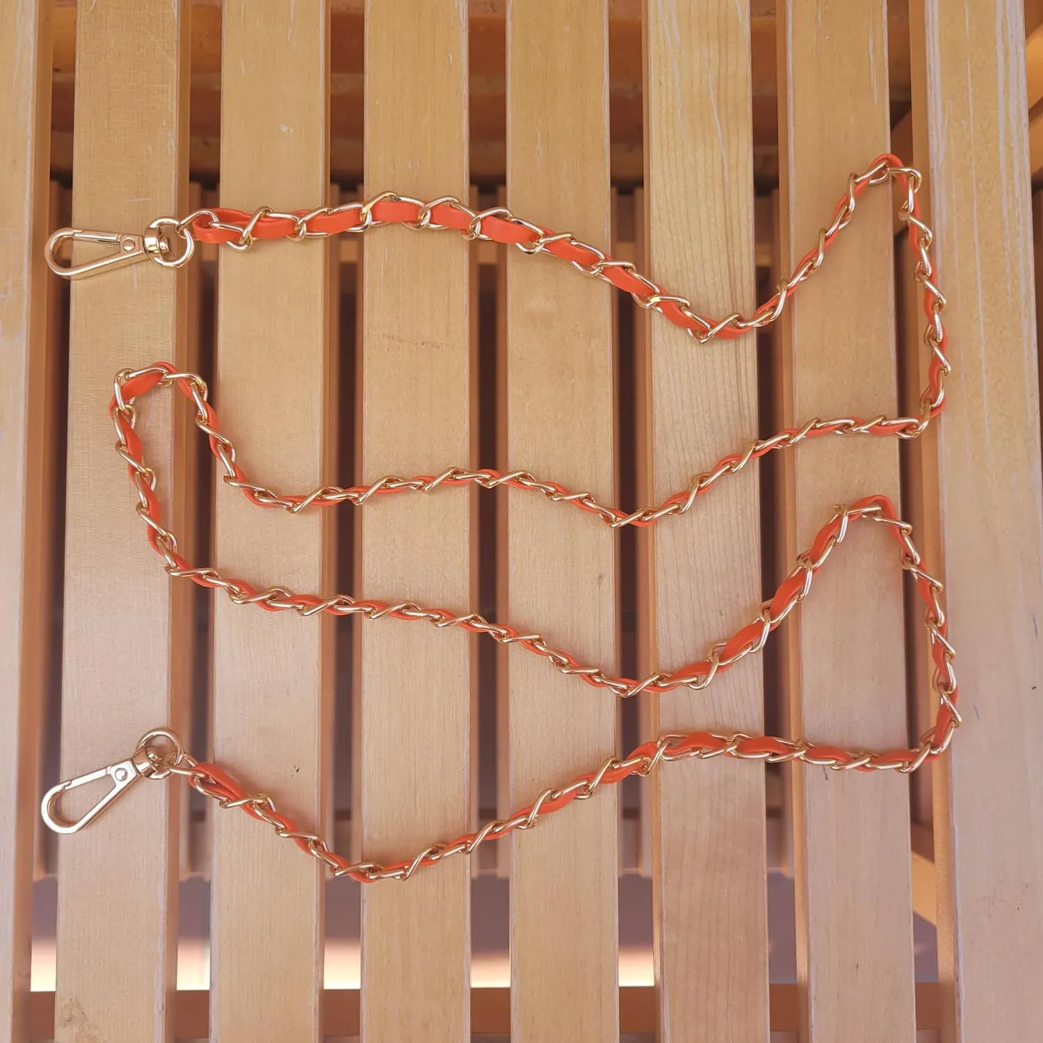 Cadena Bolso con Piel 120 cm. - Imagen 2