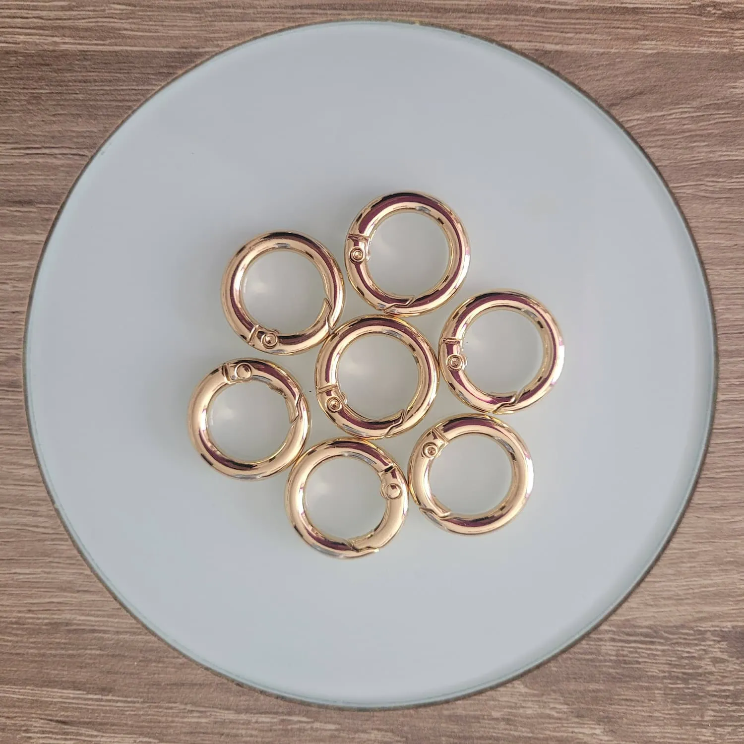 Mosquetones Redondos Metal Oro/Plata - Imagen 2