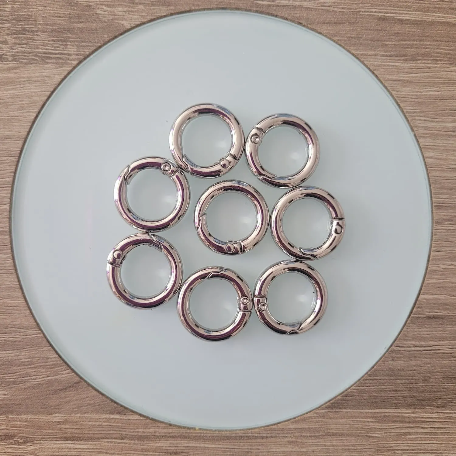 Mosquetones Redondos Metal Oro/Plata - Imagen 3