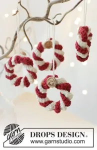 Patrón gratis corona navideña a crochet