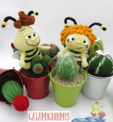 Patrón gratis abeja Maya y Willy amigurumis