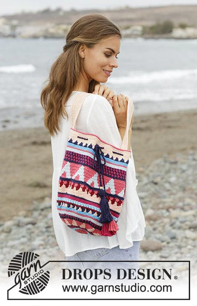 patrón gratis bolso crochet Bazar