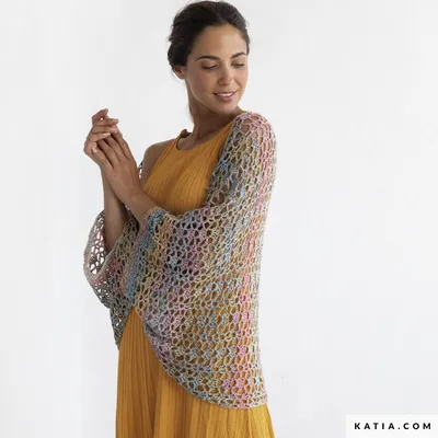 Chal con Mangas - Patrón gratis ganchillo
