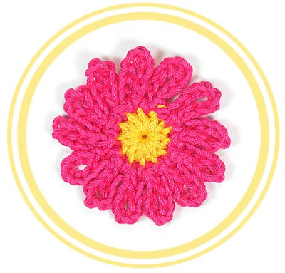 Flor 12 pétalos a crochet