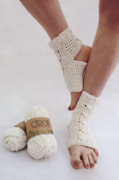 Patrón gratis calcetín para yoga a crochet