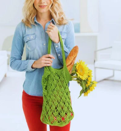 Bolsa compra Trébol crochet