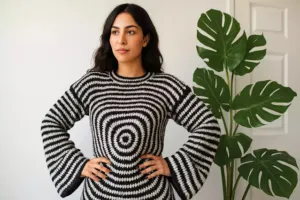 Patrón gratis jersey Espiral crochet